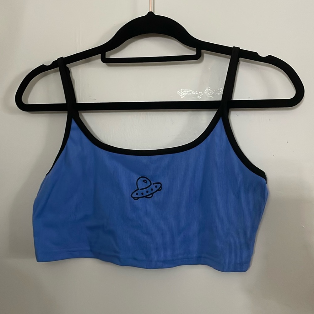 Blue crop top